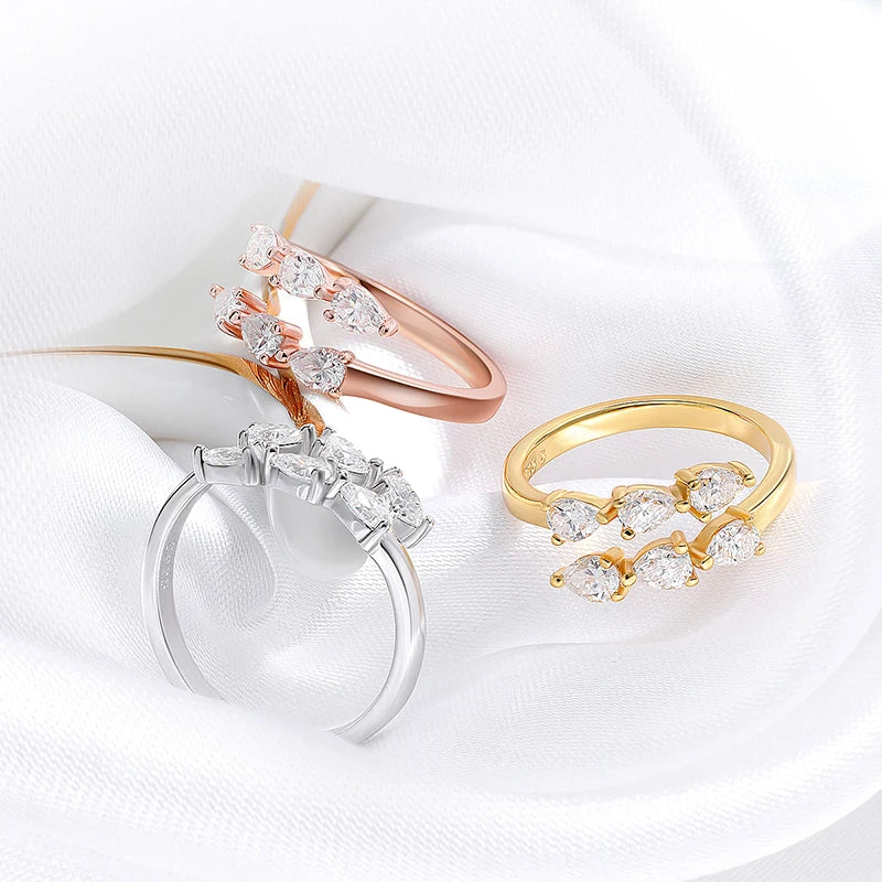 Serenity Six Moissanite Ring