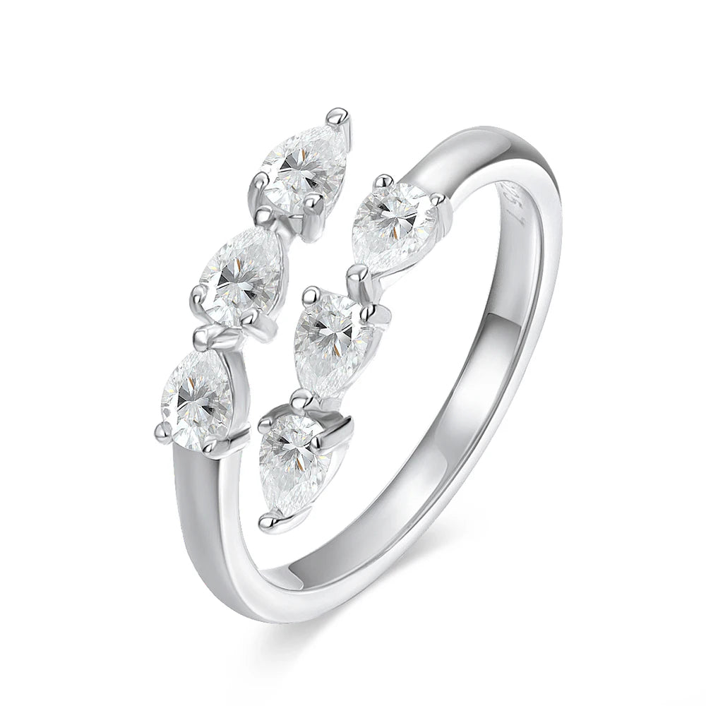 Serenity Six Moissanite Ring
