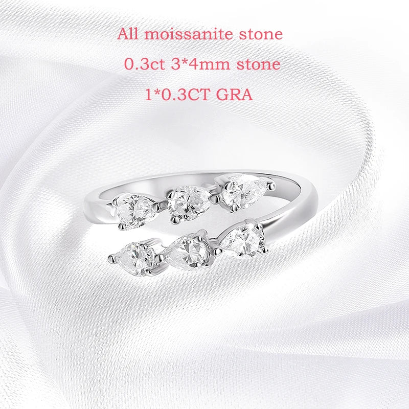 Serenity Six Moissanite Ring