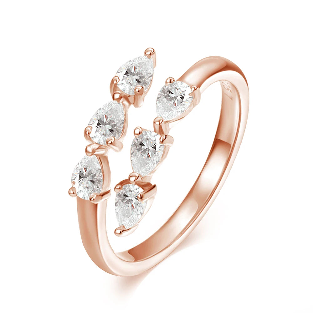 Serenity Six Moissanite Ring