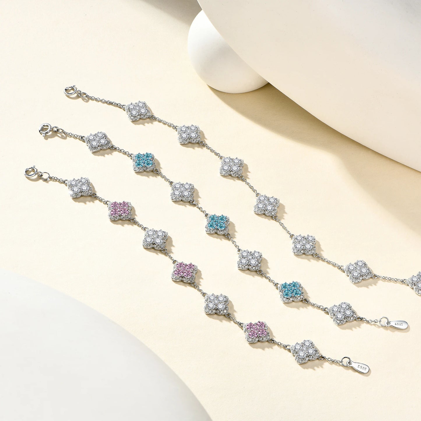 Celestia Drops – Elegant Sterling Silver Necklace with Zirconia
