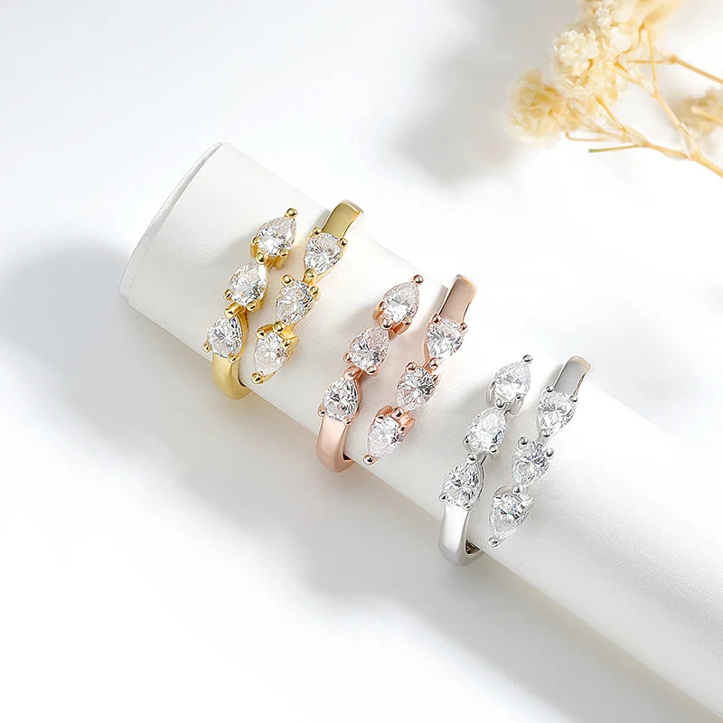 Serenity Six Moissanite Ring