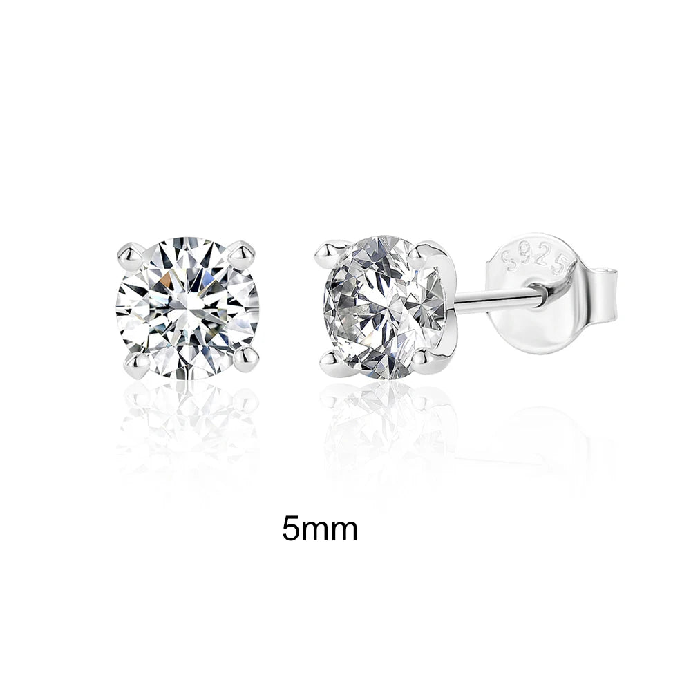 Royal Sparkle - Elegant Silver Earrings