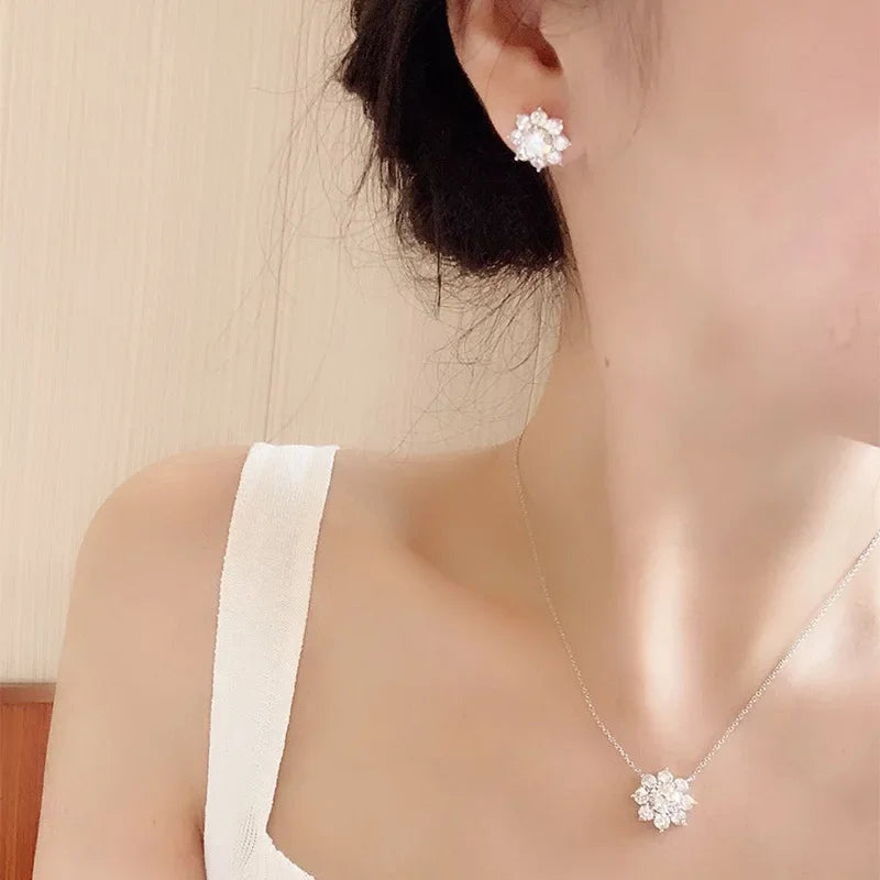 Aurelia Silver Necklace + Earrings