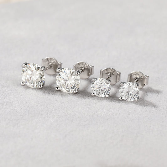 Royal Sparkle - Elegant Silver Earrings