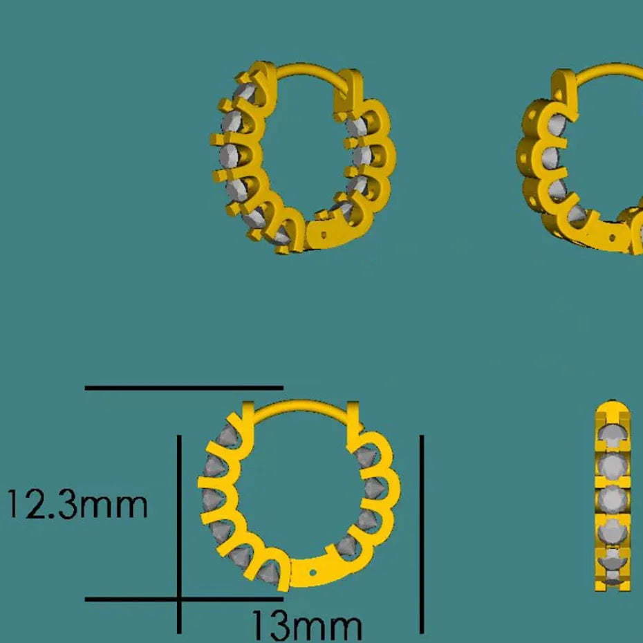 Sunflower Sparkle Hoops